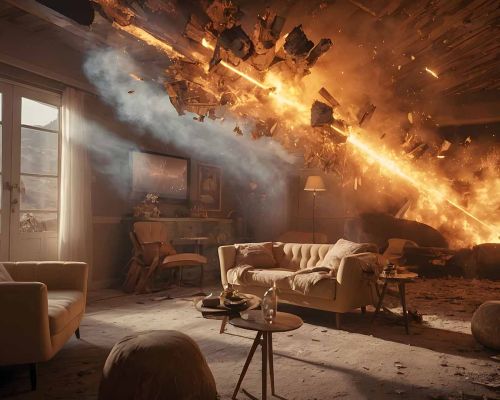 EVİNDE UYUYAN KADINA METEOR ÇARPTI